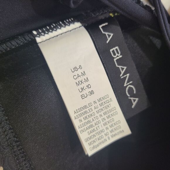 La Blanca All Meshed Up Strappy Mesh High Neck Swimsuit Bikini Top - Picture 4 of 5